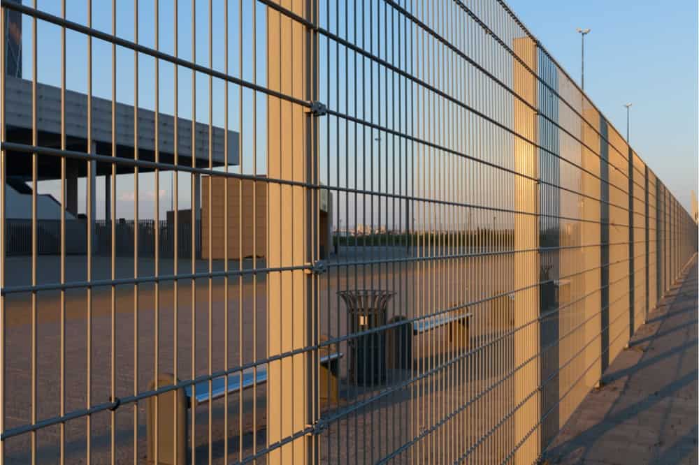 anti climb security fence installed to protect